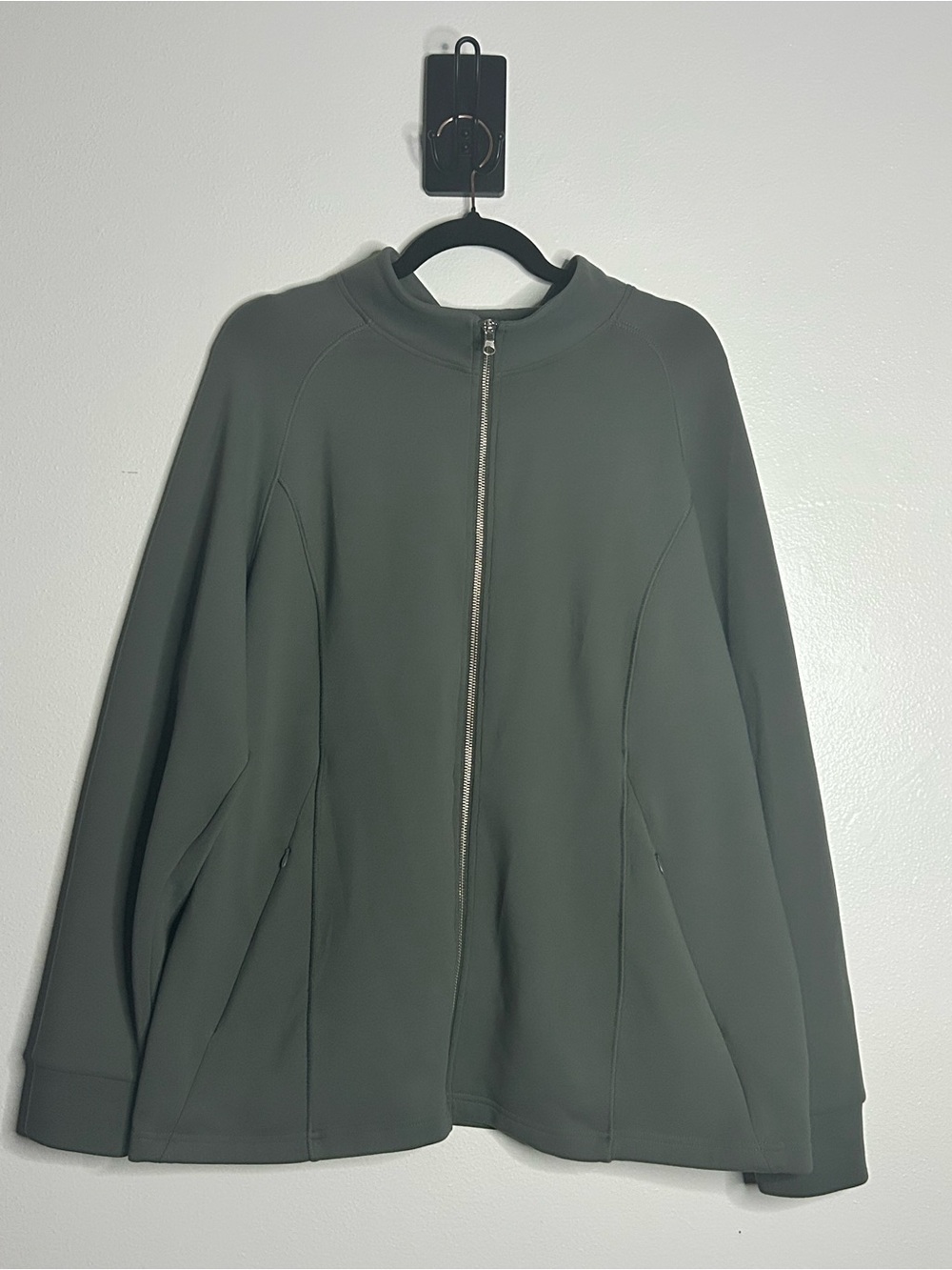 EUC 32 Degrees HEAT Sage Green Full Zip Active Scuba Jacket Plus Size 3X